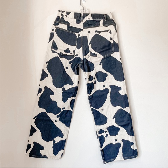 New LISA SAYS GAH Trendy Animal Print Robyn Jeans Pants in Cow Black Size 30 - Picture 5 of 9